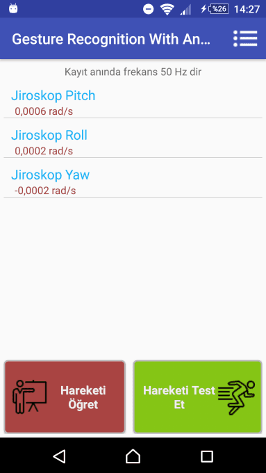 Android Jiroskop Sensörü ile Hareket Tanıma (Gesture recognition with Android (Gyroscope Sensor))